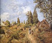 Camille Pissarro Walking in the countryside on the road loggers oil painting picture wholesale